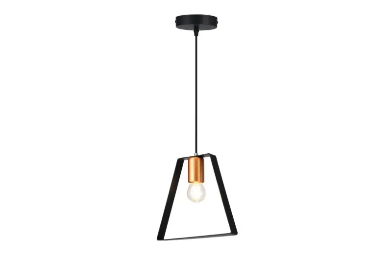 Lámpara de techo Decor Oxalis con estructura metálica negra de forma geométrica diámetro 22 cm 3161