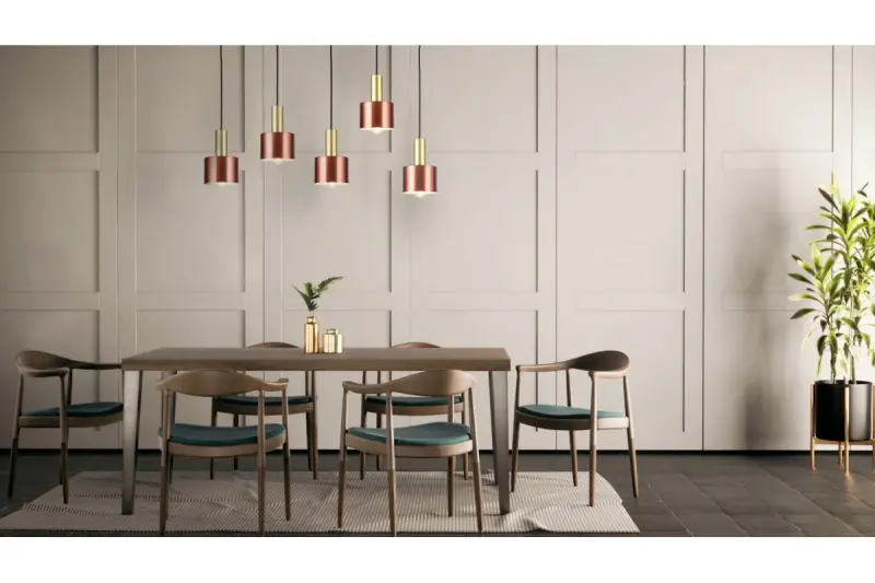 Lámpara de techo Decor Selvia color cobre con acabado latón diámetro 12 cm 3208