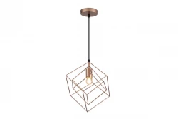 Lámpara de techo Decor Rosa color dorado geométrica compuesta por 2 cubos de latón 3376
