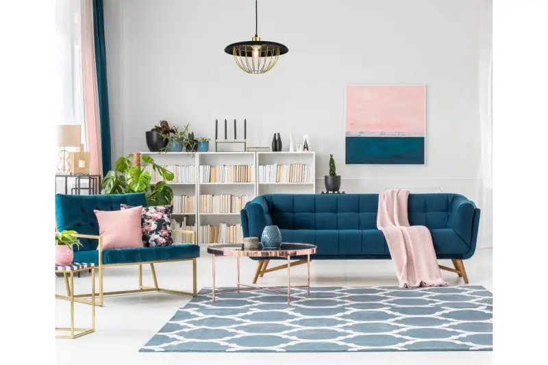 Lámpara de techo Decor Tulip moderna con borde metálico negro y jaula de alambre dorado 3444