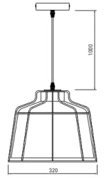 Lámpara de techo Decor Goa verde con marco decorativo en color dorado 3499
