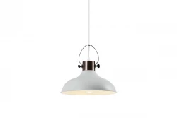 Lámpara de techo Decor Mees metálica color blanco con pantalla adosada en forma de lámpara de petróleo 2332