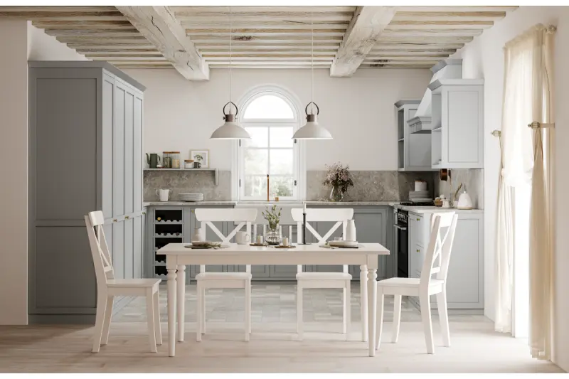 Lámpara de techo Decor Mees metálica color blanco con pantalla adosada en forma de lámpara de petróleo 2332