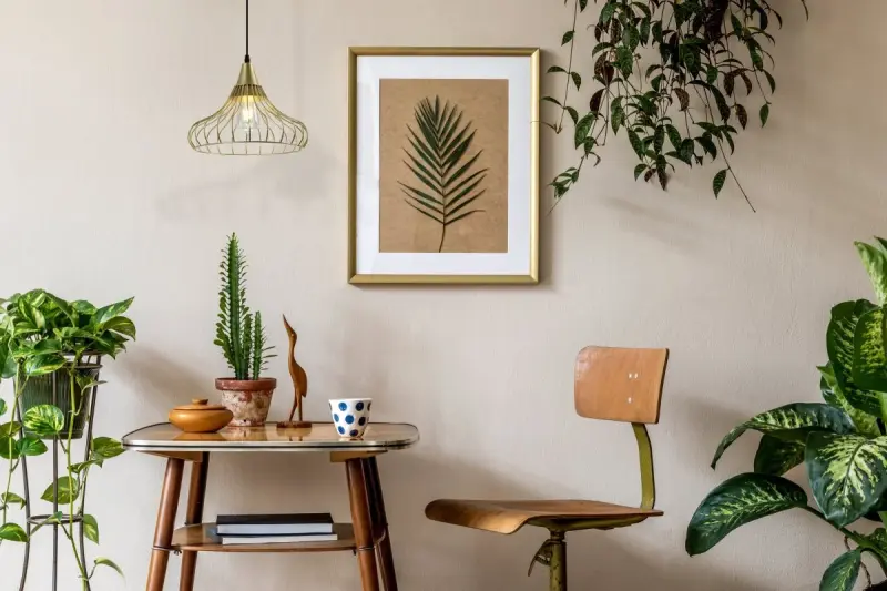 Lámpara de techo Deco Lotte cónica de color dorado vintage 2646