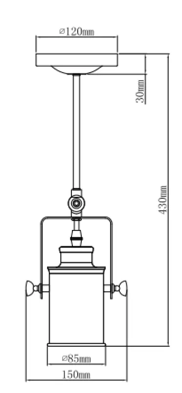 Lámpara de techo Decor Demir color negro con 1 portalámparas 3963