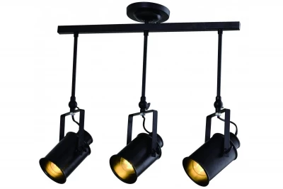 Lámpara de techo Decor Demir color negro con 3 portalámparas 4014