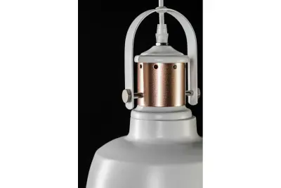 Lámpara de techo Decor Noor elegante blanca con elemento en color cobre 6934