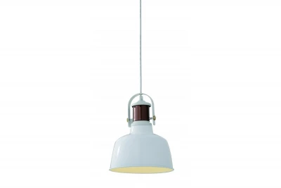 Lámpara de techo Decor Noor elegante blanca con elemento en color cobre 6934