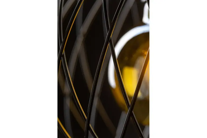 Lámpara de techo Decor Viela metálica de alambre negro forma esférica diámetro 25 cm 6972