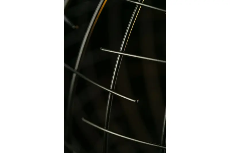 Lámpara de techo Decor Viela metálica en alambre dorado-negro de forma esférica diámetro 35 cm 6996