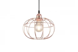 Lámpara de techo Decor Viela esférica de alambre color cobre diámetro 27,5 cm 7047
