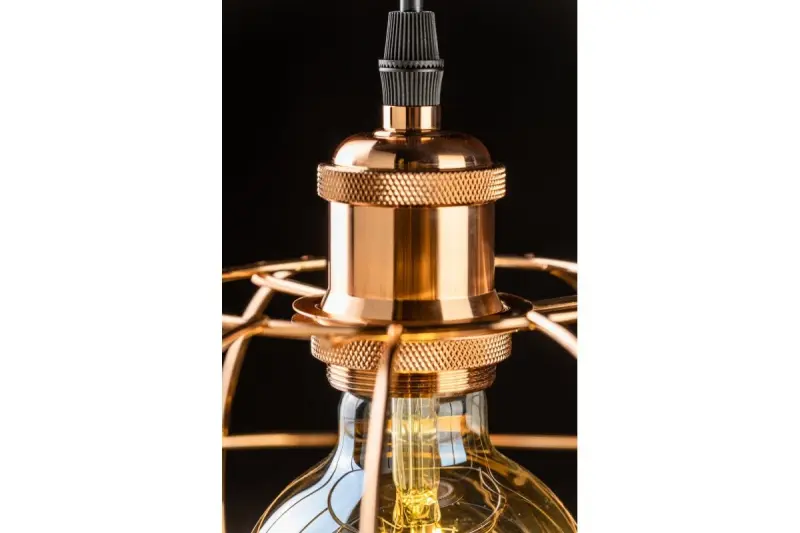 Lámpara de techo Decor Viela esférica de alambre color cobre diámetro 27,5 cm 7047