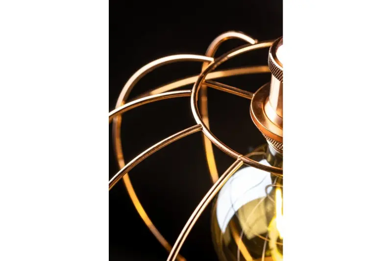 Lámpara de techo Decor Viela esférica de alambre color cobre diámetro 27,5 cm 7047