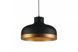Lámpara de techo Decor Goldi negro-dorado moderna diámetro 42 cm 4113