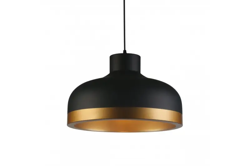 Lámpara de techo Decor Goldi negro-dorado moderna diámetro 42 cm 4113