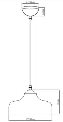 Lámpara de techo Decor Marite Classic Cristal tintado negro Diámetro 26 cm 7061