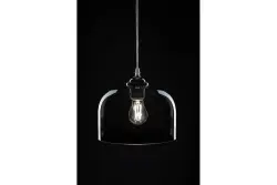 Lámpara de techo Decor Lati cilíndrica de color negro diámetro de cristal 23,5 cm 7122