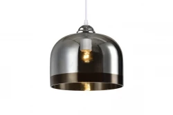 Lámpara de techo Decor Lati cilíndrica de color negro diámetro de cristal 23,5 cm 7122