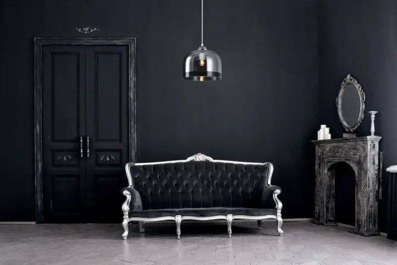 Lámpara de techo Decor Lati cilíndrica de color negro diámetro de cristal 23,5 cm 7122