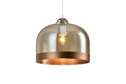 Lámpara de techo Decor Lati cilíndrica color ámbar de cristal diámetro 23,5 cm 7146