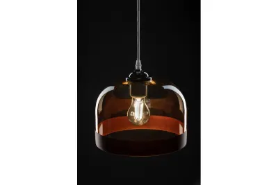 Lámpara de techo Decor Lati cilíndrica color ámbar de cristal diámetro 23,5 cm 7146