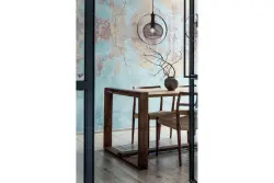 Lámpara de techo Decor Xalis con pantalla de alambre negro y borde metálico de 19,5 cm de diámetro 7214