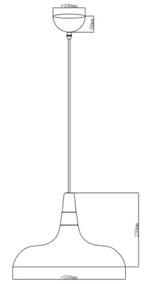 Decor Skandi modern white pendant lamp diameter 35 cm 7504