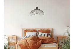 Lámpara de techo Decor Reto vintage de alambre color negro y 50 cm de diámetro 4151