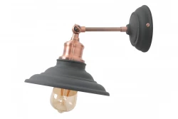 Aplique de pared Decor Loret antracita orientable  20 cm diámetro 7727