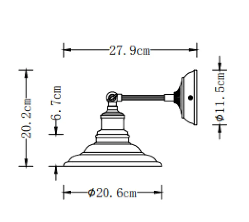 Aplique de pared Decor Loret antracita orientable  20 cm diámetro 7727