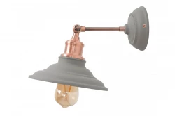 Aplique de pared Decor Loret gris orientable 20 cm diámetro 7826