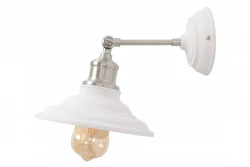 Aplique de pared Decor Loret color blanco orientable 20 cm de diámetro 7871