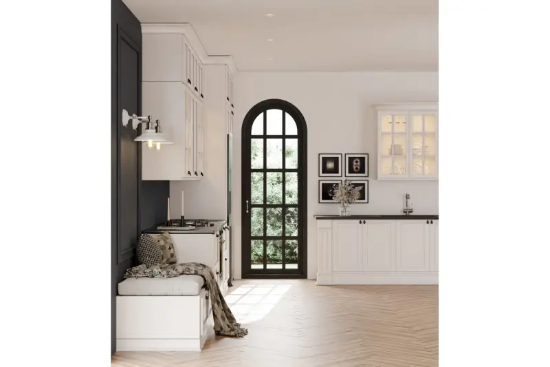 Aplique de pared Decor Loret color blanco orientable con interruptor 20 cm de diámetro 8267