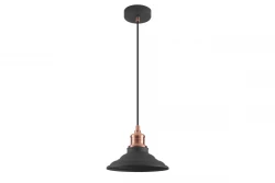 Lámpara de techo Decor Loret color negro atemporal 20,5 cm de diámetro 8731