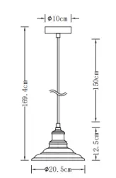 Lámpara de techo Decor Loret color blanco atemporal 20,5 cm de diámetro 9691
