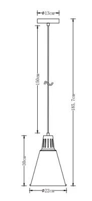 Lámpara de techo Decor Gianni elegante color cobre-gris 22 cm de diámetro 8051