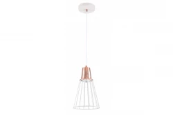 Lámpara de techo Decor Kaliope fashion de alambre color-cobre blanco 18 cm diámetro 8235