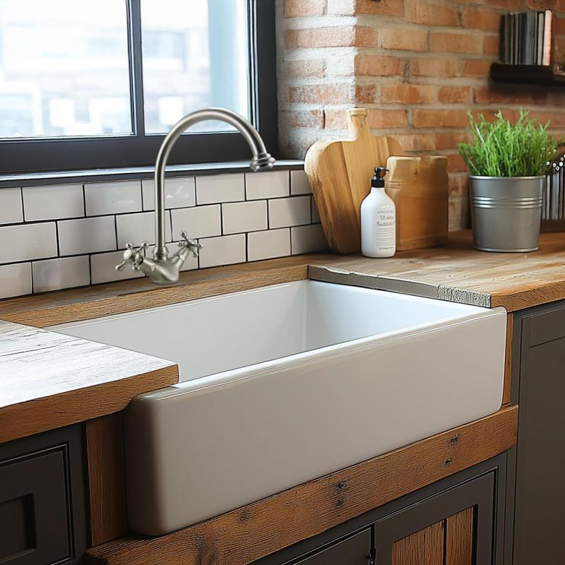 Grifo de cocina clásico AquaTrimo Windsor con caño redondo cromado 21WS7652CM