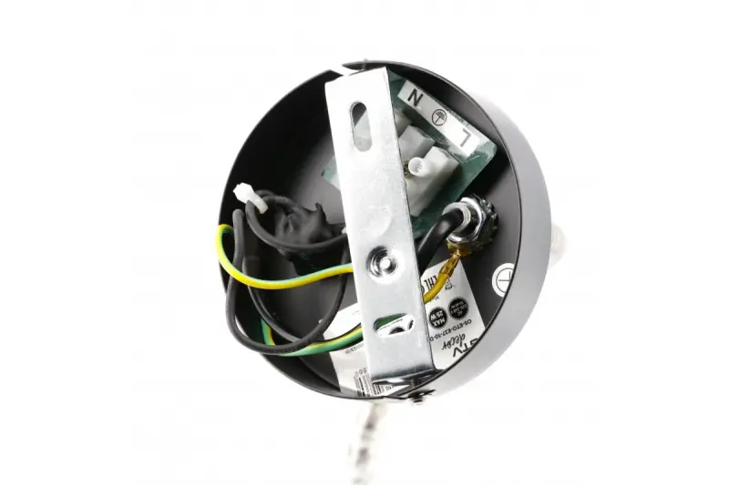 Aplique de pared Decor Etore color negro con brazo metálico 11 cm de diámetro 1860