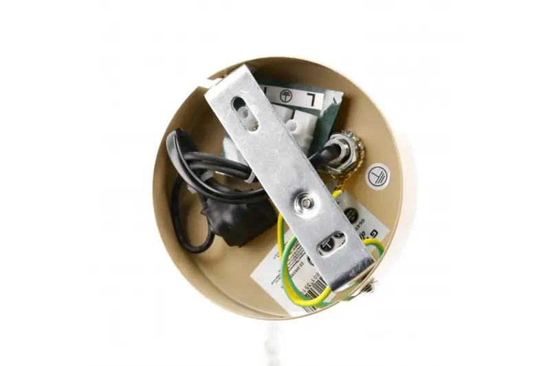 Aplique de pared Decor Etore color beige con brazo metálico de 11 cm de diámetro 1907