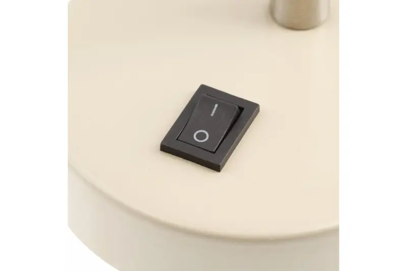 Aplique de pared Decor Etore color beige con brazo metálico de 11 cm de diámetro 1907