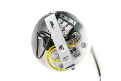 Aplique de pared Decor Etore color blanco con brazo metálico de 11 cm de diámetro 1952