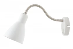 Aplique de pared Decor Etore color blanco con brazo metálico de 11 cm de diámetro 1952