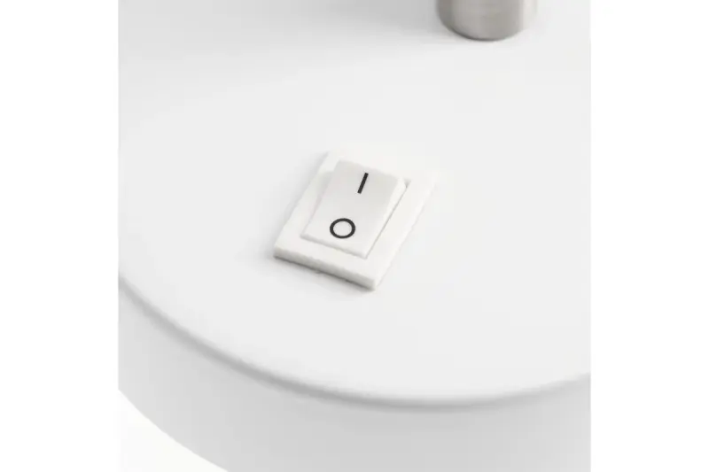 Aplique de pared Decor Etore color blanco con brazo metálico de 11 cm de diámetro 1952