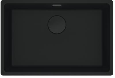 Franke Maris MRG 110-62 Fragranite black edition matte black undermount sink