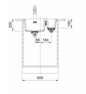 Franke Maris MRG 160-34-15 Fragranite black edition matte black undermount sink large Left Basin