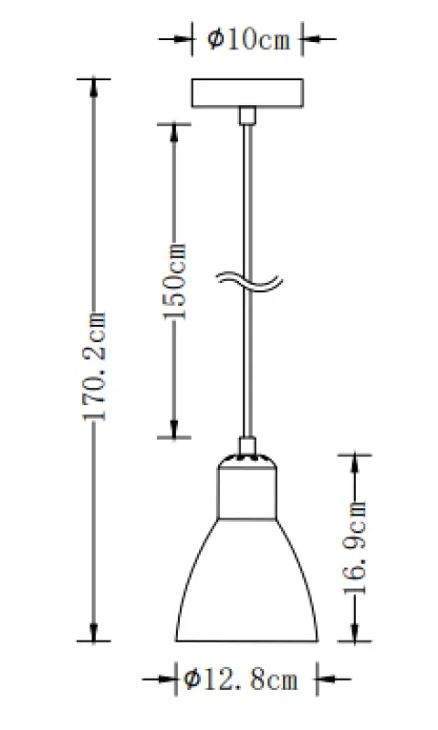Lámpara de techo Decor Etore color beige cable negro 2089