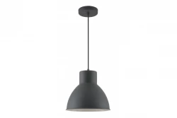 Lámpara de techo Decor Dante negro mate con interior blanco diámetro 27,5 cm 2119