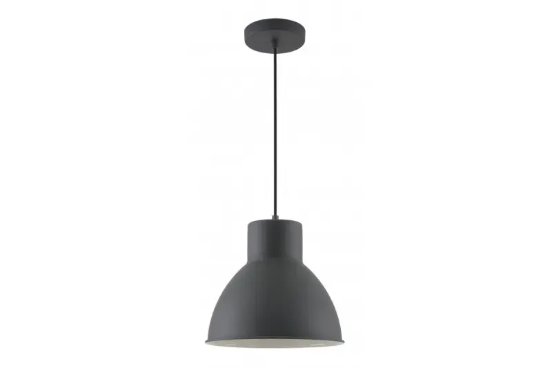 Lámpara de techo Decor Dante negro mate con interior blanco diámetro 27,5 cm 2119