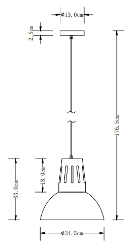 Lámpara de techo Decor Artemia antracita con acabado industrial 34,5 cm de diámetro 2324